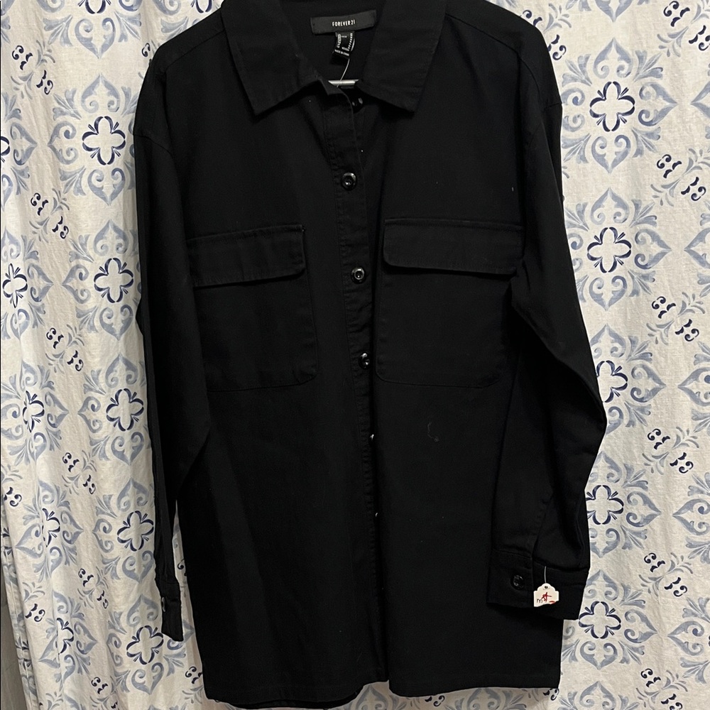 Forever 21 Black Jean Jacket